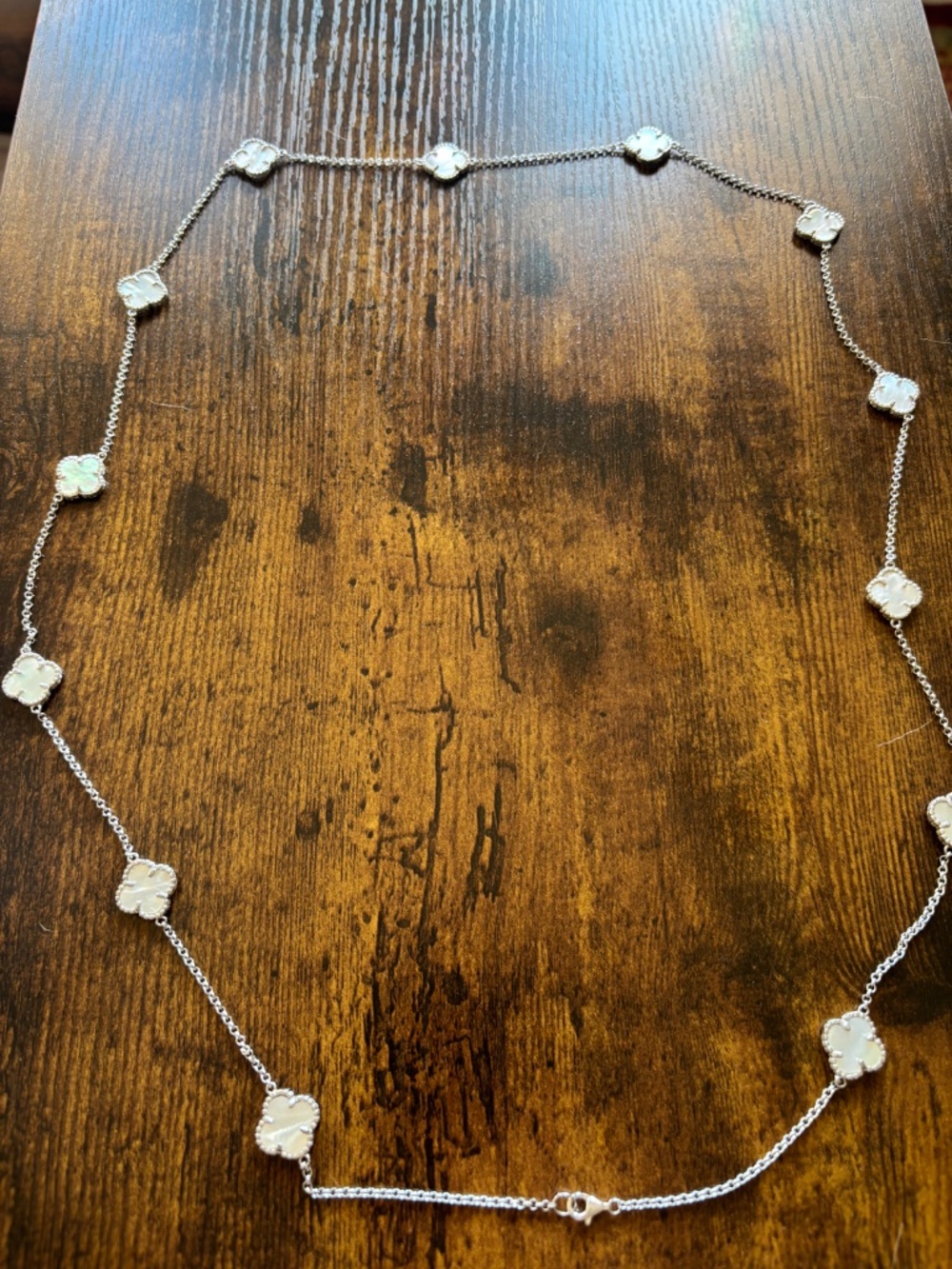 Sterling Silver Clover Necklace - Picture 2 of 3